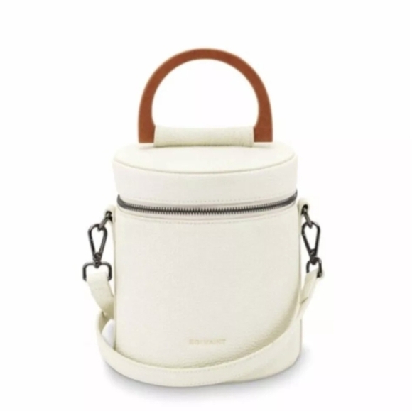 Bolvaint Bucket Bag Tote White Beige Vintage 70s Style Shoulder Strap Purse - Picture 6 of 14